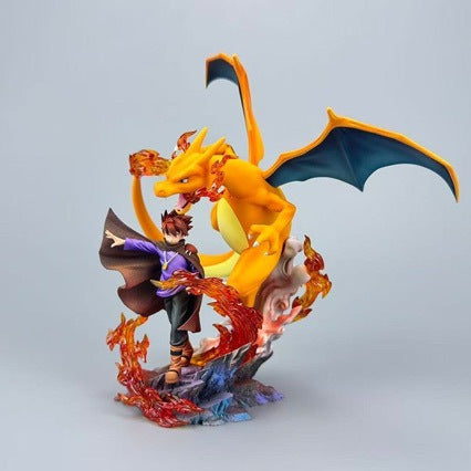 BKM Pokemon Anime Figure Desk Decor Statue Green-Blue Charizard