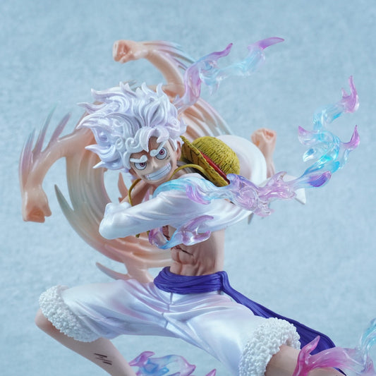 SH One Piece Swinging Arm Rotating Nika Luffy Anime GK Model Figure Statue