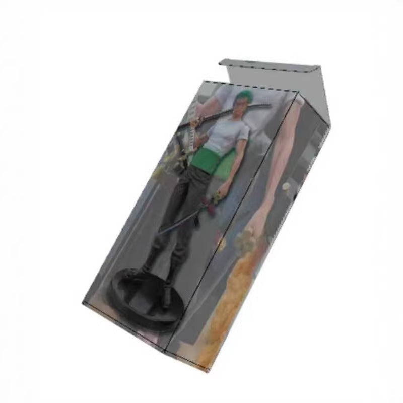 One Piece Standing Zoro [Interchangeable Double Head & Hands] Shiyi Buyi GK Model Figure Boxed
