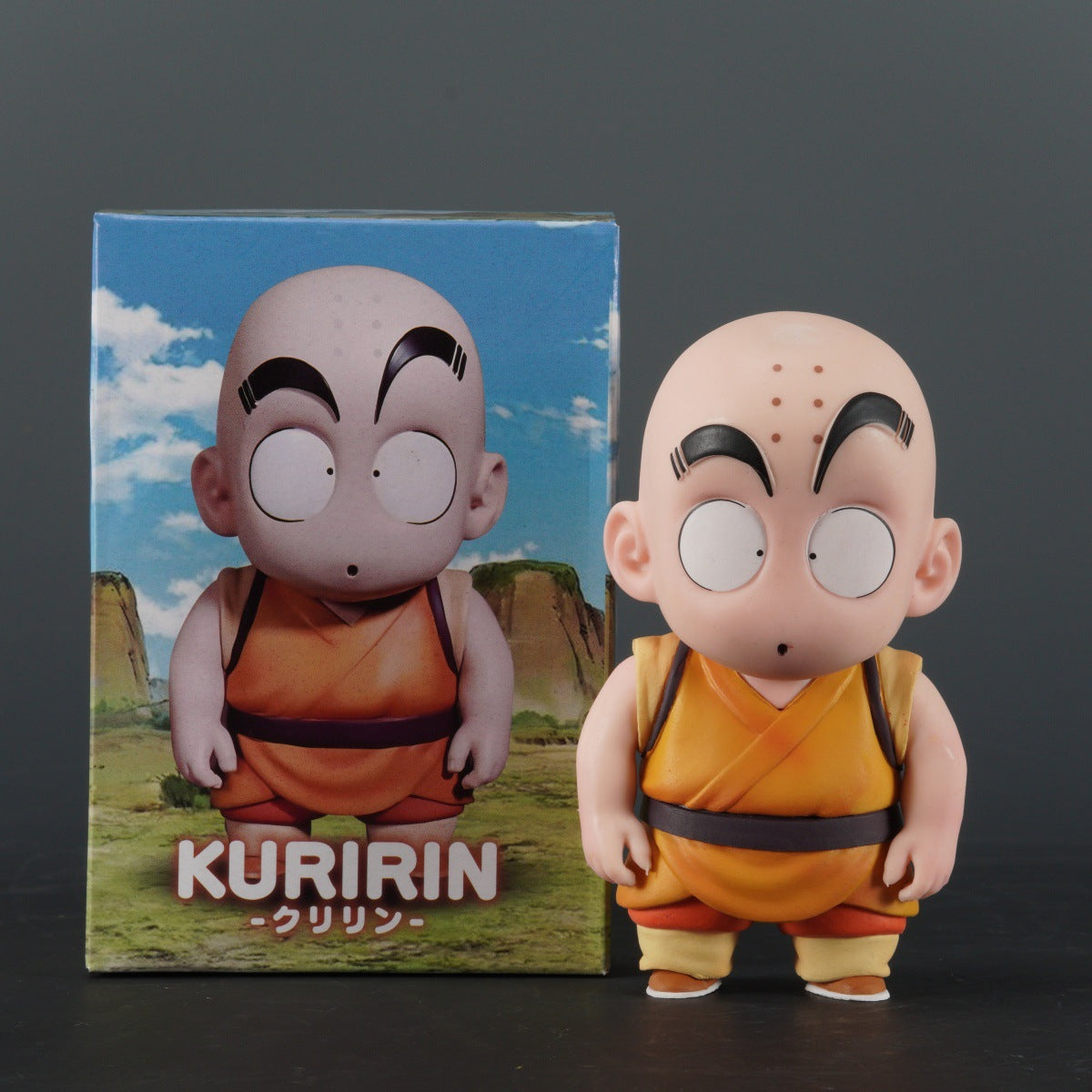 Super Saiyan Q Version Childhood Derpy Krillin Funny Goku Desktop Model Boxed Figure