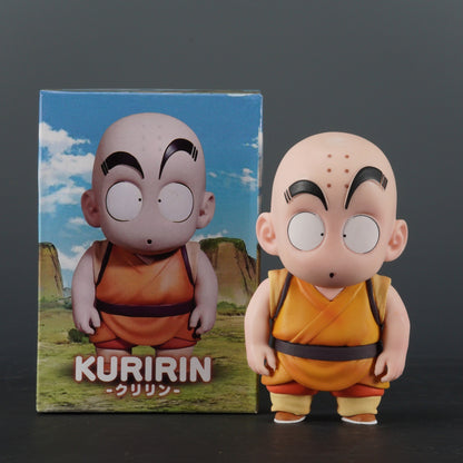 Super Saiyan Q Version Childhood Derpy Krillin Funny Goku Desktop Model Boxed Figure