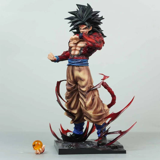 LK Dragon Ball Super Saiyan 4 Goku GK Figure High Restoration Battle Damage Scene
