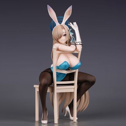 Anime Girl Ichinose Asuna Bunny Girl Sitting Chair 1/6 Model Figure Boxed