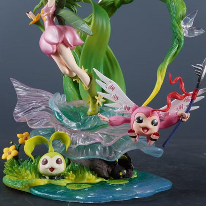 Blaziken GK Figure Lilymon Tanemon Flower Fairy Figure Anime Statue Model