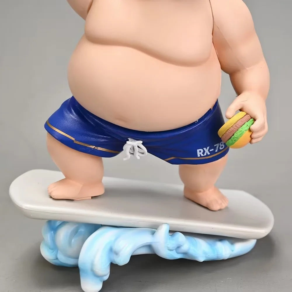 Big Muscle Protein Powder Fat Guy Surfing Origin Glowing Eyes Model Boxed Figure