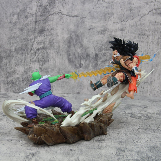 Super Saiyan GK Piccolo Goku vs Raditz Goku Brother Statue Scene Model Boxed Figure