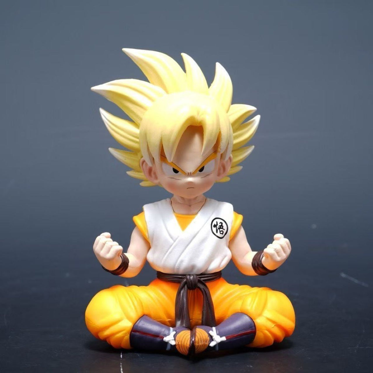 Dragon Ball Kid Goku Sitting Figure, Super Saiyan, Premium Version