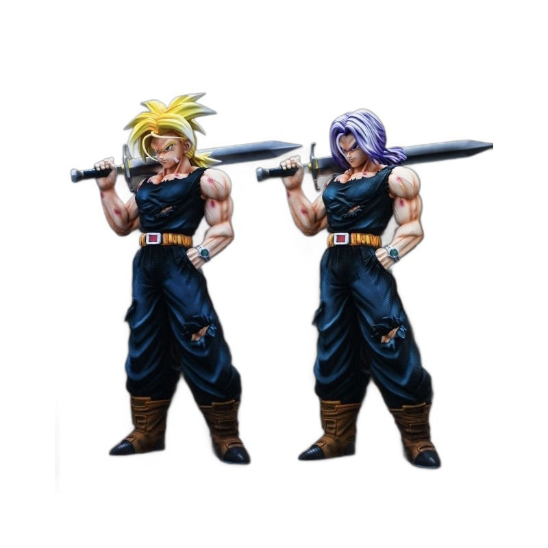Z Super Saiyan GK Future Trunks Carrying Sword Figure Statue Desktop Ornament Boxed