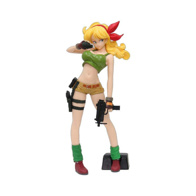 LL Dragon Ball Series Blonde Launch Figure Adventure Standing Pose Anime Model