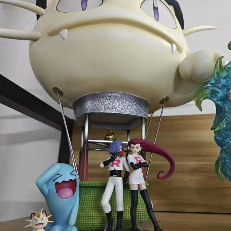 Pokemon GK EGG Team Rocket Traveling Through Galaxy Musashi Kojiro Meowth Large Anime Figure