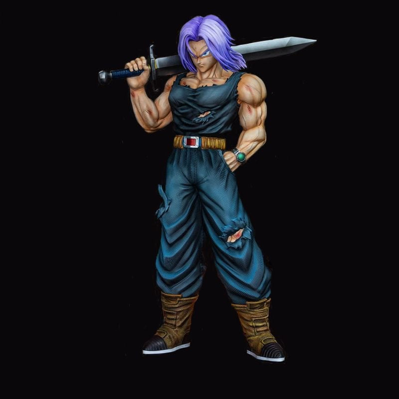 Z Super Saiyan GK Future Trunks Carrying Sword Figure Statue Desktop Ornament Boxed