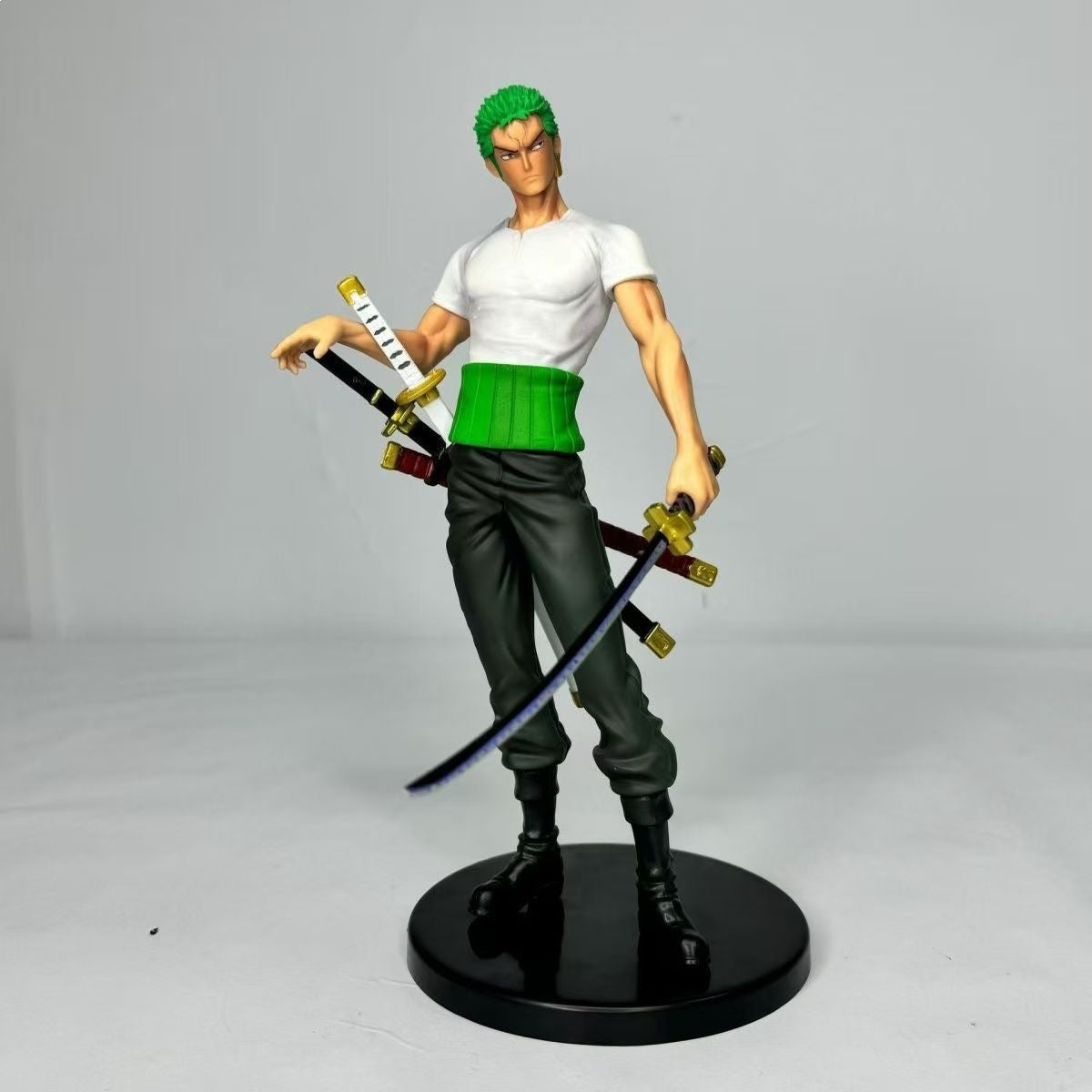 One Piece Standing Zoro [Interchangeable Double Head & Hands] Shiyi Buyi GK Model Figure Boxed
