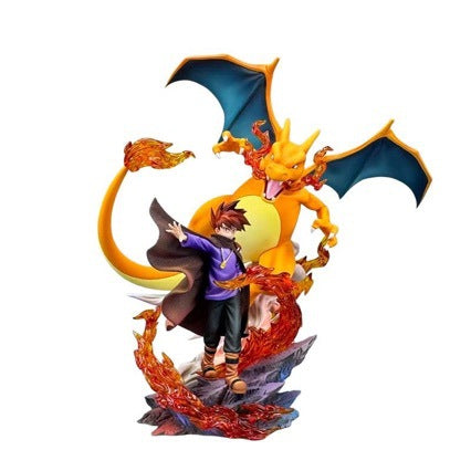 BKM Pokemon Anime Figure Desk Decor Statue Green-Blue Charizard