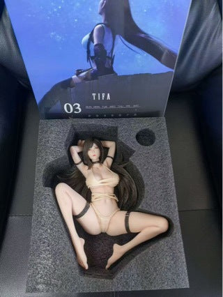 Tifa Figure Final Fantasy CR 2D Anime Girl Computer Case Model Decoration