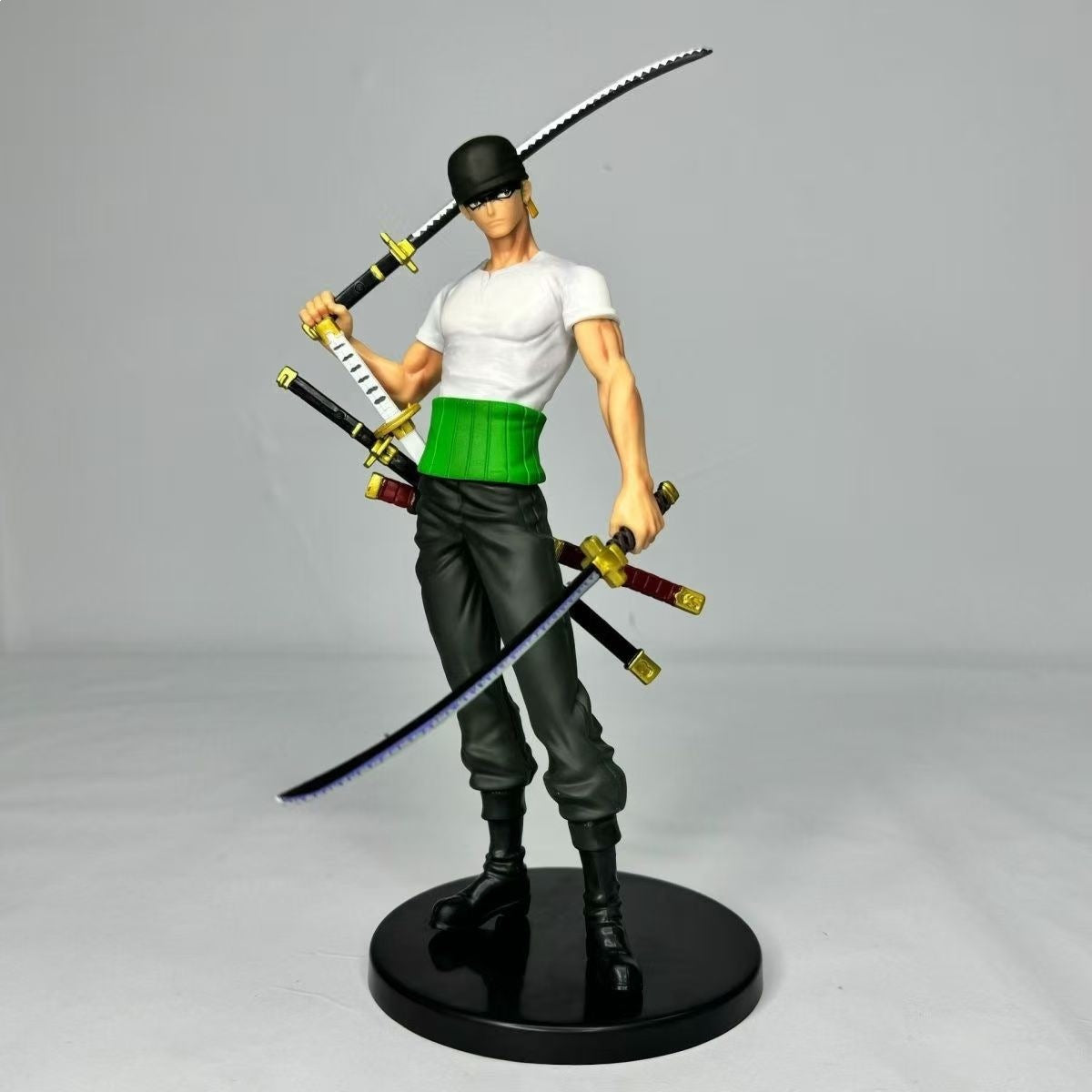 One Piece Standing Zoro [Interchangeable Double Head & Hands] Shiyi Buyi GK Model Figure Boxed