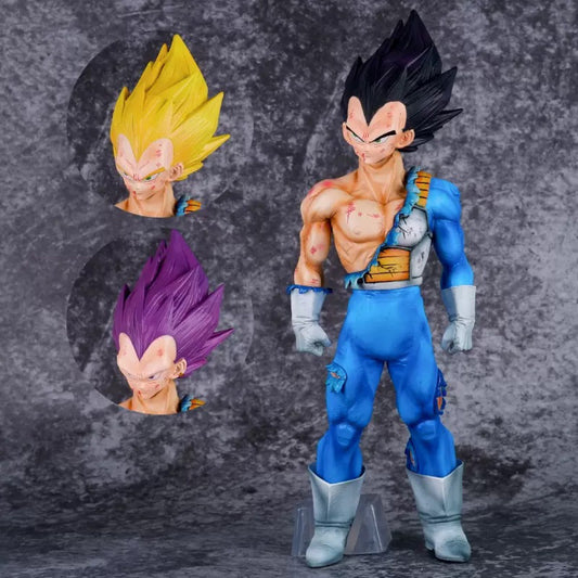 Dragon Ball Battle Damaged Vegeta Destroyer God Three Head Sculpt Figure