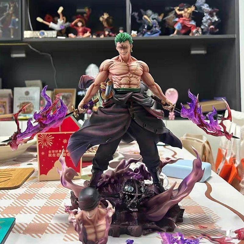 LY Mountain Hell Zoro One Piece Anime Figure Desktop Decoration Statue