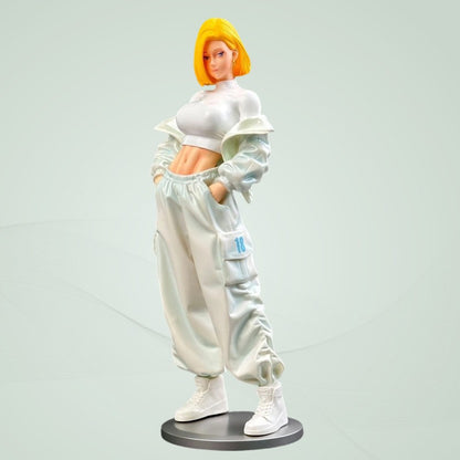 HH Statue Dragon Ball Android 18 Realistic Statue Desktop Decor
