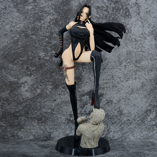 SH One Piece Large GK Handcrafted Hancock Leather Jacket Boa Hancock Replaceable Statue Scene Model Boxed Figure Gift