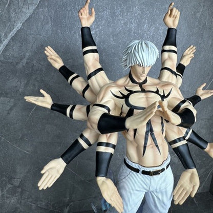 King of Fighters Orochi Sun God Figure Dual Half Body Sculpt Light-Up Base