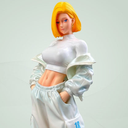 HH Statue Dragon Ball Android 18 Realistic Statue Desktop Decor