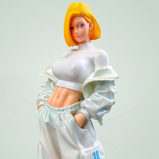 HH Statue Dragon Ball Android 18 Realistic Statue Desktop Decor