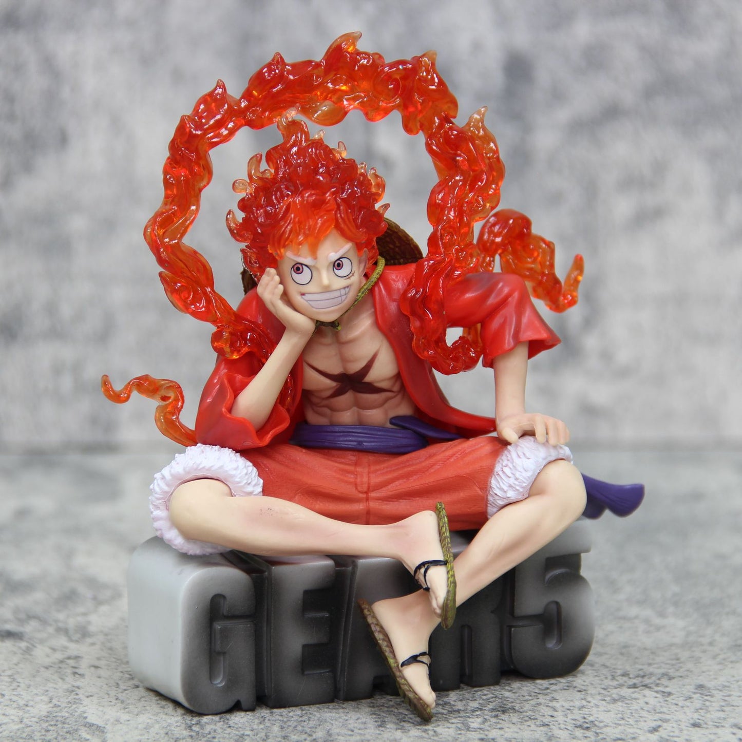 One Piece Nika Luffy GK Sun God Gear 5 B-HS Sitting Model Figure Boxed