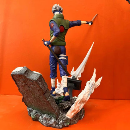 Large-Scale Kakashi with Sword GK Naruto Light-Up Kakashi Figure Model Statue