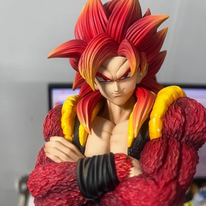 JG Bear Super Saiyan 4 Gogeta Dragon Ball Figure 31cm Anime Model Desktop Gift