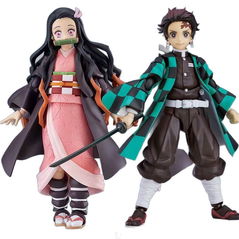Shifeng She Demon Slayer Figma 498-DX Tanjiro Figure 508-DX Nezuko Anime Figure