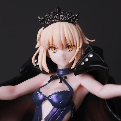 Fate Saber Alter Reverse Body Figure FATE Black Saber Holding Spear FGO Anime Ornament