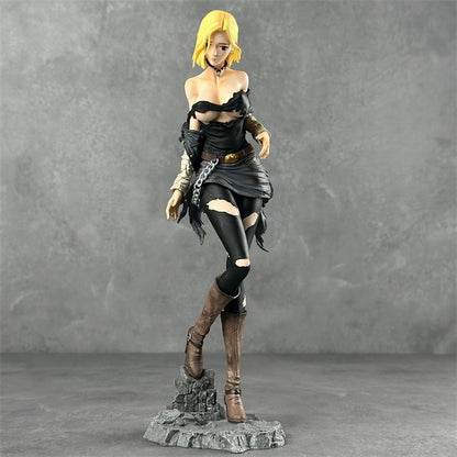 Dragon Ball Android 18 Figure Statue Female Charm Dual Interchangeable Head Anime Model