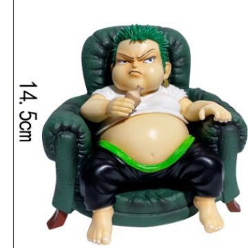 Fatty Series One Piece Fat Zoro Drinking on Sofa Seated Boxed Figure