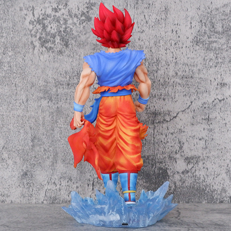 Dragon Ball Goku Figure, Dual Head, Super Saiyan Blue, Kaioken