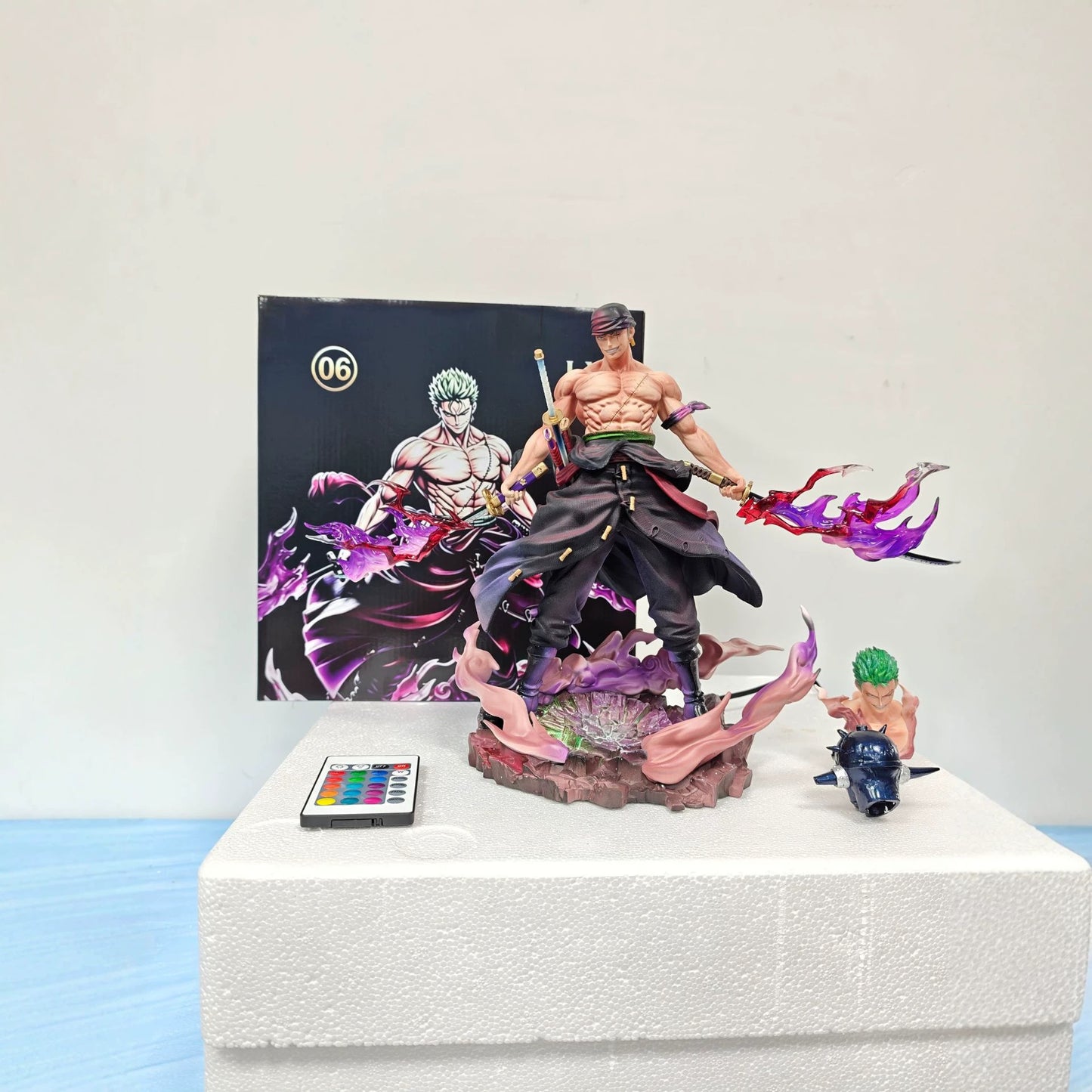 LY Mountain Hell Zoro One Piece Anime Figure Desktop Decoration Statue