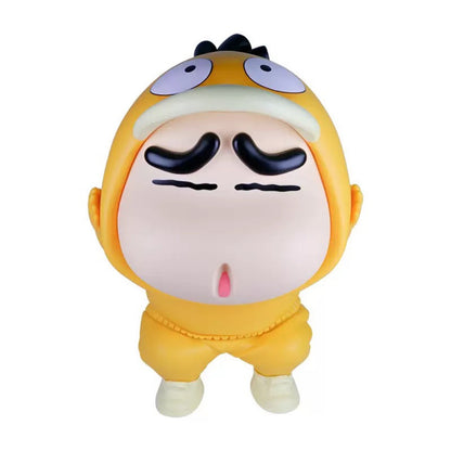 Premium Edition Giant Psyduck Crayon Shin-chan Cos Psyduck 1:1 Anime Cartoon Model Figure Ornament