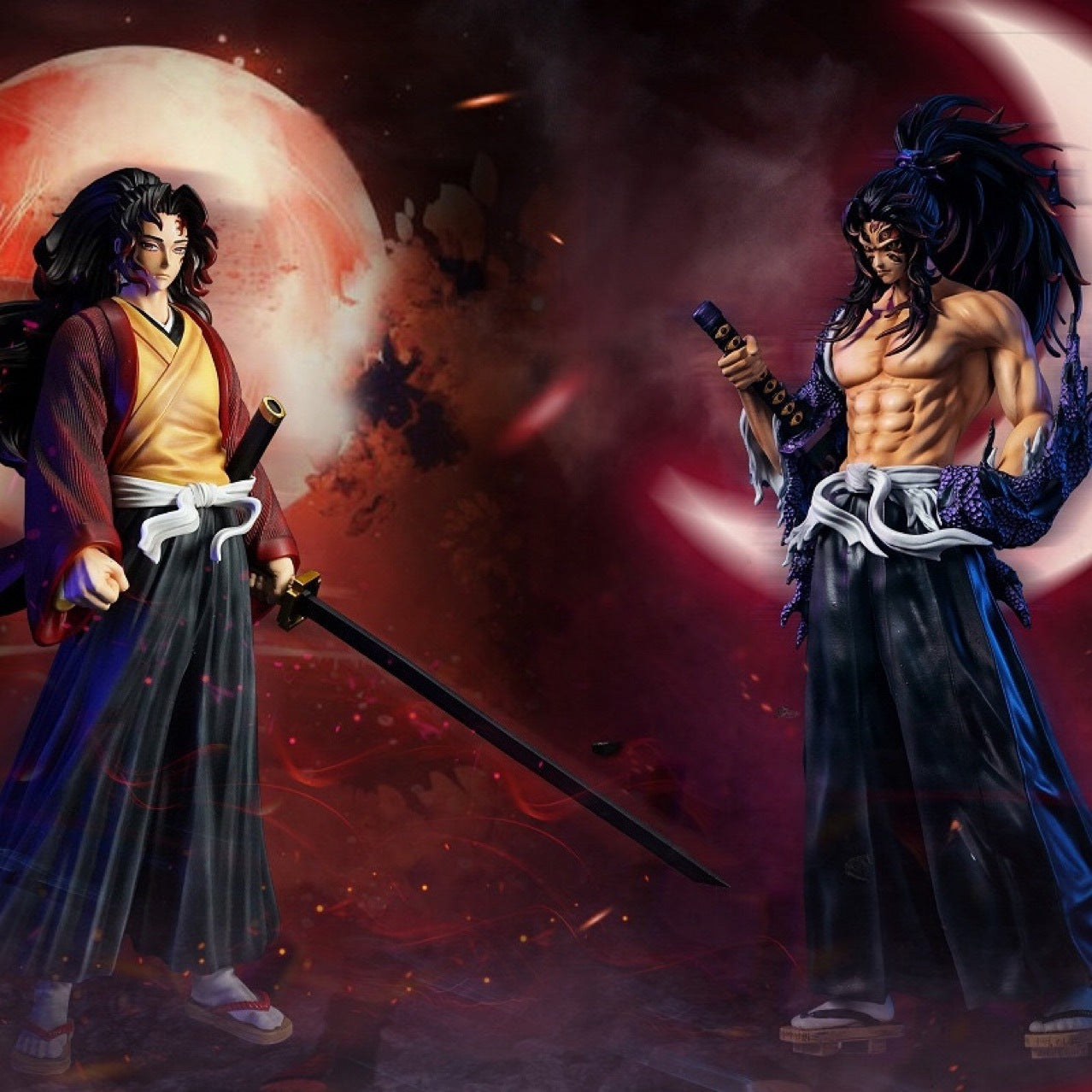 GK Demon Slayer Figure Kokushibo Michikatsu Tsugikuni Daki Gyutaro Muzan Twelve Kizuki Anime Model