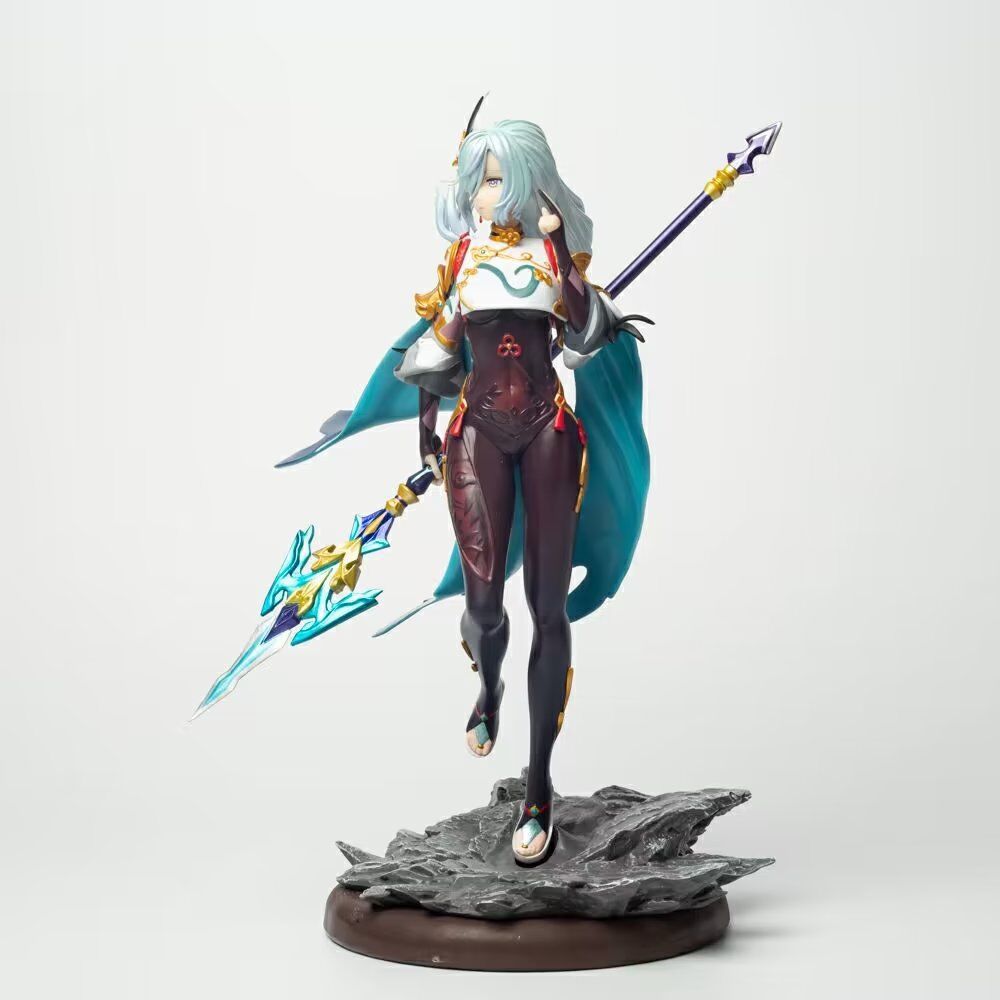 Game Related GK Shenhe Solitary Recluse Cryo Support Figure Model