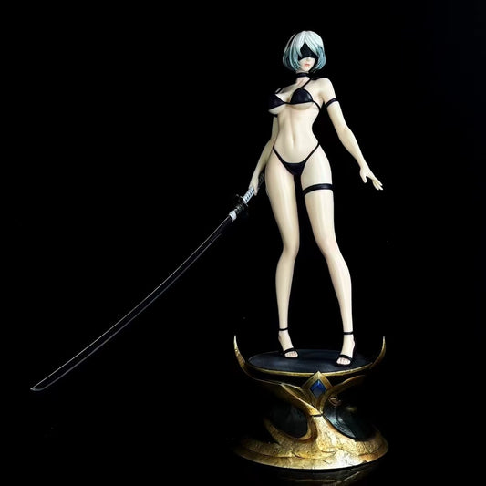 NieR:Automata Cool Bear Swimsuit 2B Double Head Sculpt Figure Model