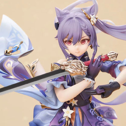 Anime Girl Keqing Thunderbolt Fast Rain Figure Anime Game Model Figure