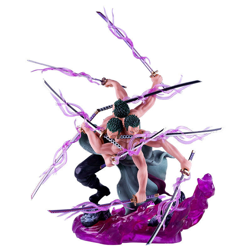 HH One Piece - Nine Sword Style Zoro - Ashura Three Heads Six Arms - Interchangeable Head Figure