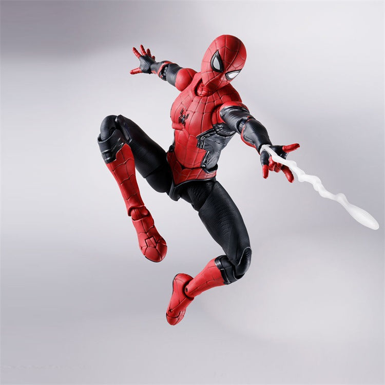 SHF Avengers Far From Home Red Gold Red Black Iron Spider-Man Action Figure Model