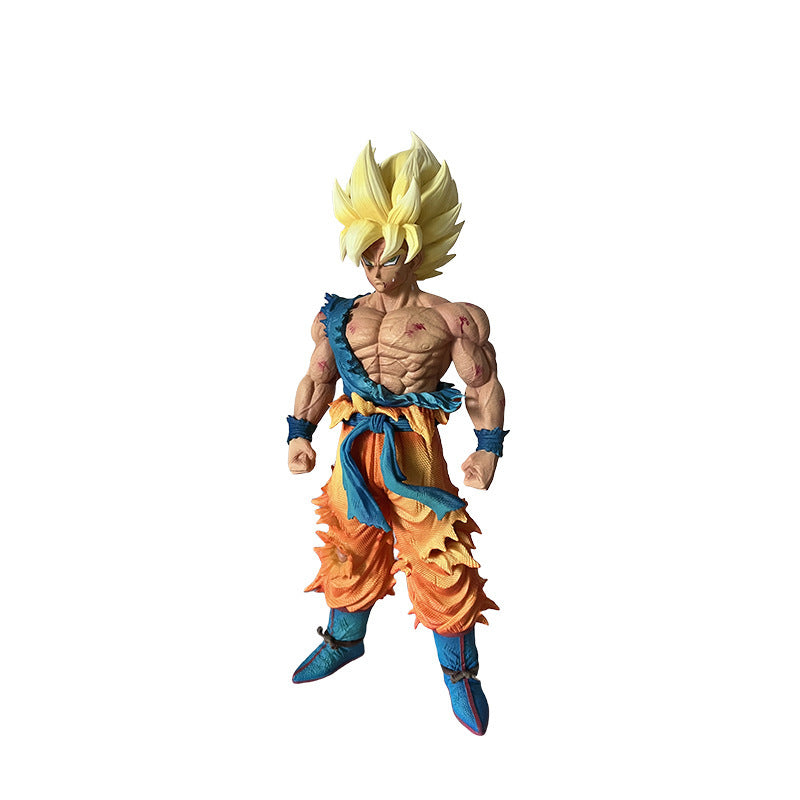 Dragon Ball Super Saiyan Goku Battle Damaged Model Figure Boxed