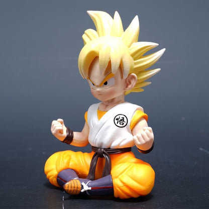 Dragon Ball Kid Goku Sitting Figure, Super Saiyan, Premium Version