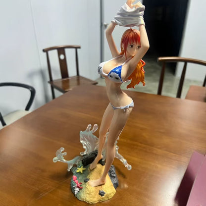 One Piece Nami Swimsuit Figure, Anime Collectible Toy, Desktop Display Model