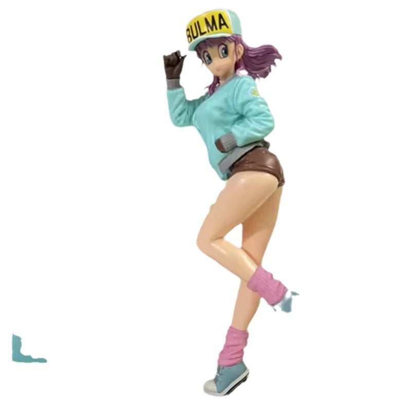LL Super Saiyan Shining Charm & Bulma Casual Wear Red Blue Clothes Model Figure Boxed