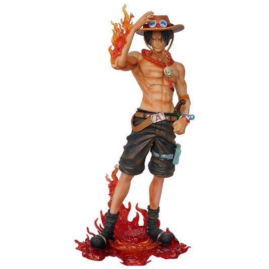 One Piece BT Standing Flame Ace Statue Model Figure Anime Doll Gift