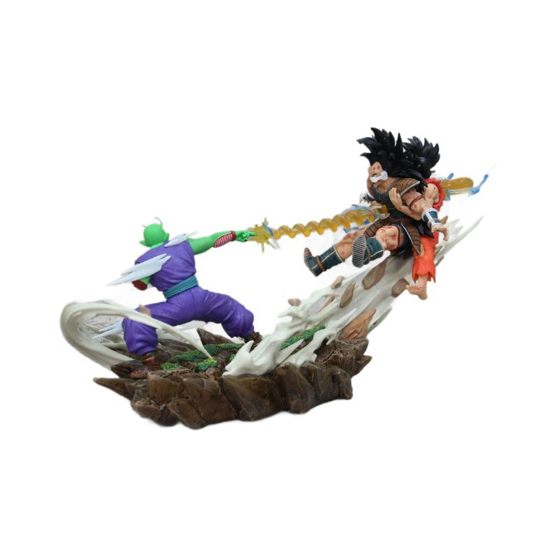 Super Saiyan GK Piccolo Goku vs Raditz Goku Brother Statue Scene Model Boxed Figure