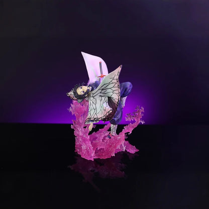 Demon Slayer GK Bloodthirsty Nezuko Flying Pose Butterfly Shinobu Scene Anime Figure Model Desktop