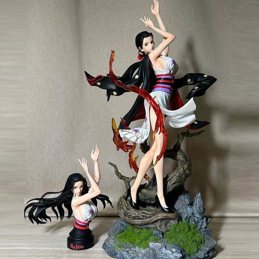 ZF One Piece 2D Desktop Statue Demon Child Nico Robin Dual Form GK Figure Anime Ornament